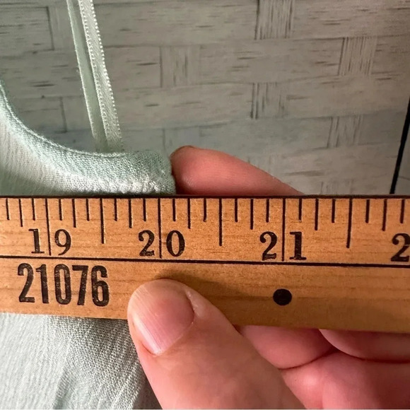 Free People If Only Tank top in mint green, Harbor, size XS, Ruffle boho shirt - Picture 9 of 11